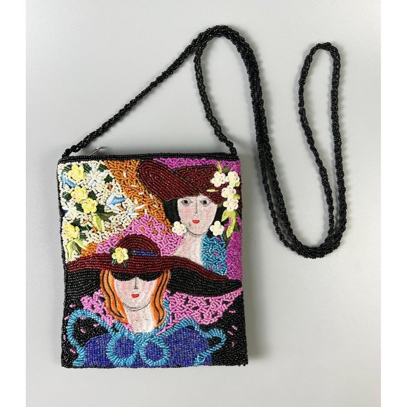 Twins Armoire Bags Vintage Seed Bead Purse Victorian Art Deco
